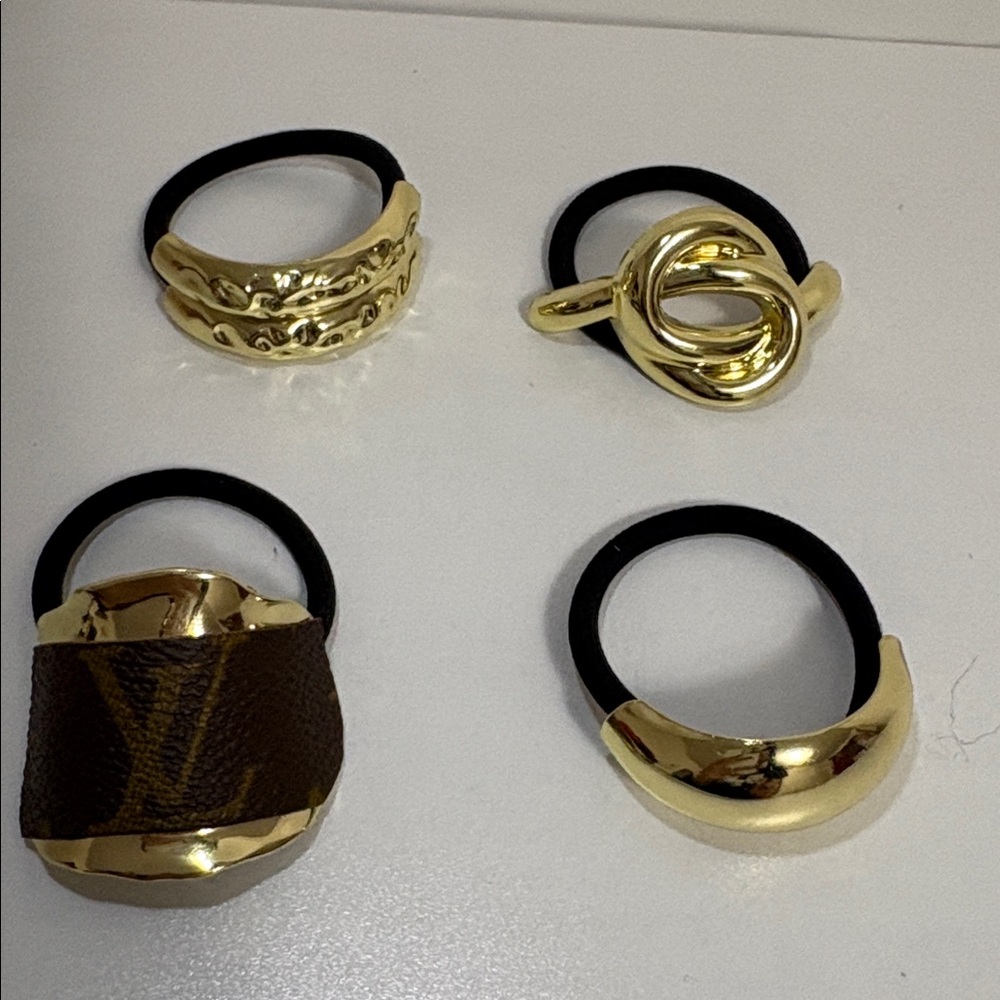 Brand new Louis Vuitton upcycled hair tie/ scrunchie set